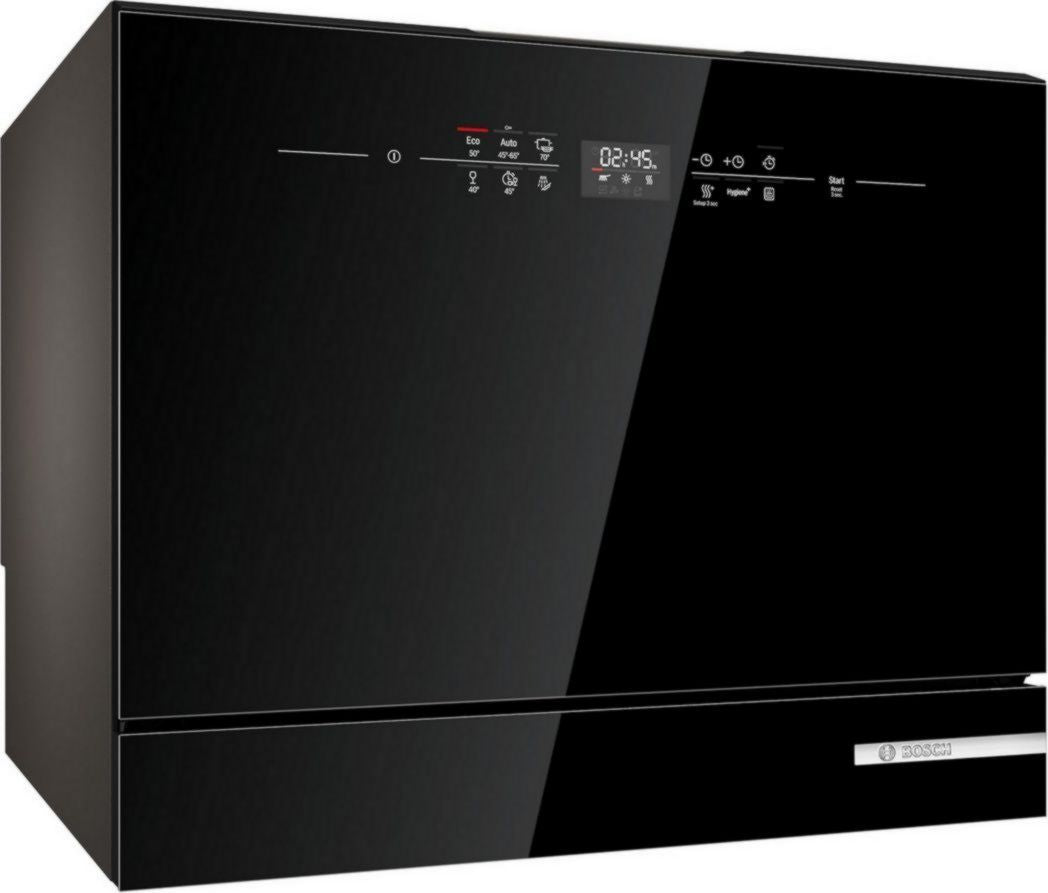 Lave-vaisselle compact Bosch SKS6ITB00E, Série 6, 55 cm, pose libre, noir