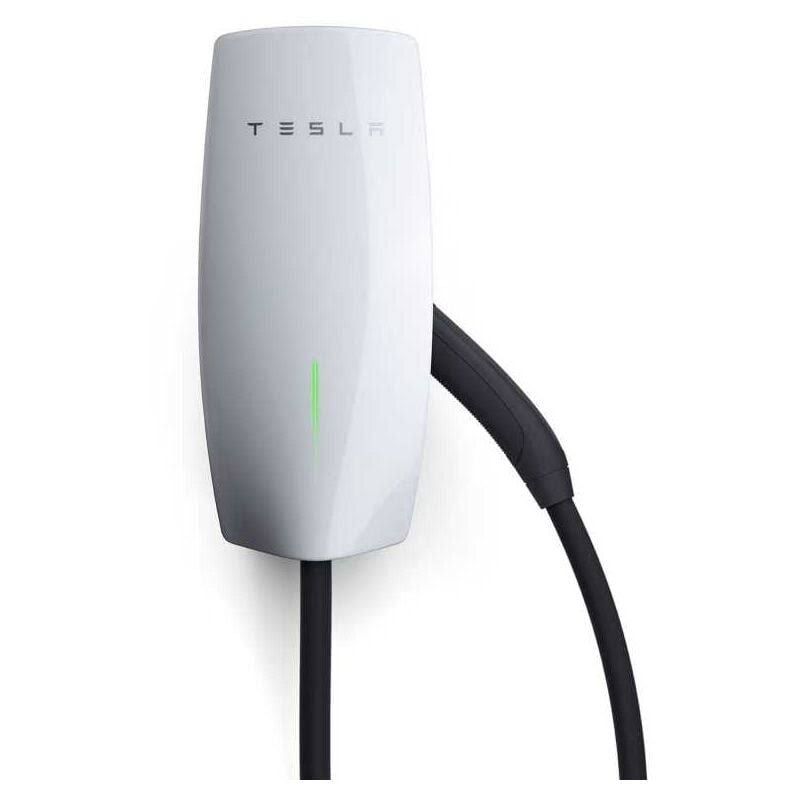 Borne de recharge pour voiture Tesla Wall Connector Gen 3 Wi-fi jusqu'à 7,4 kW/22 kW Câble 7,3 m(Blanc/Noir)