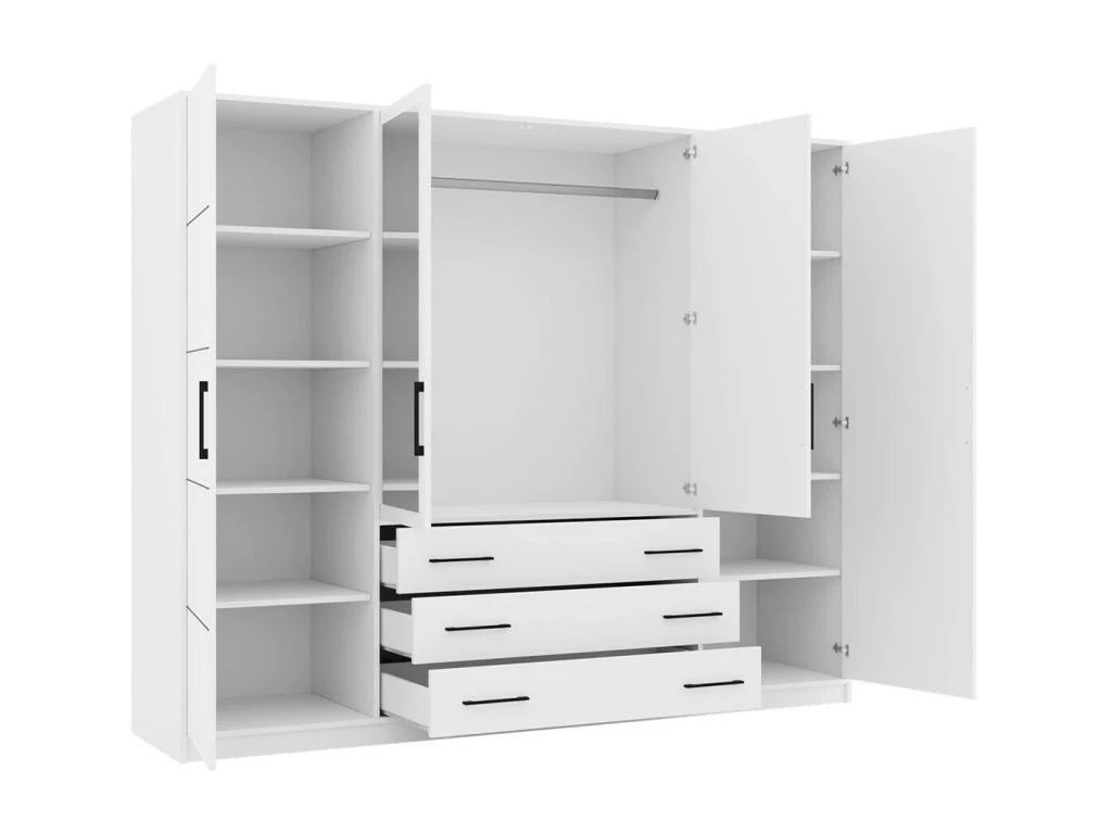 Wardrobe - Blanc (charnieres)(Blanc)