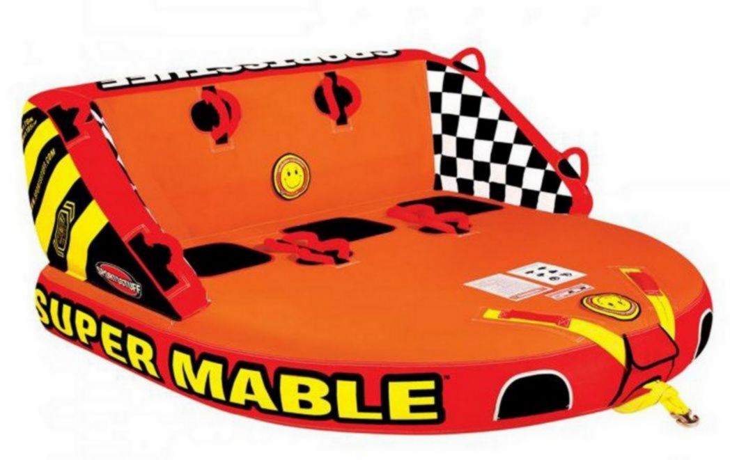 Chambre à air tractable sportive Super Mable pour 3 personnes