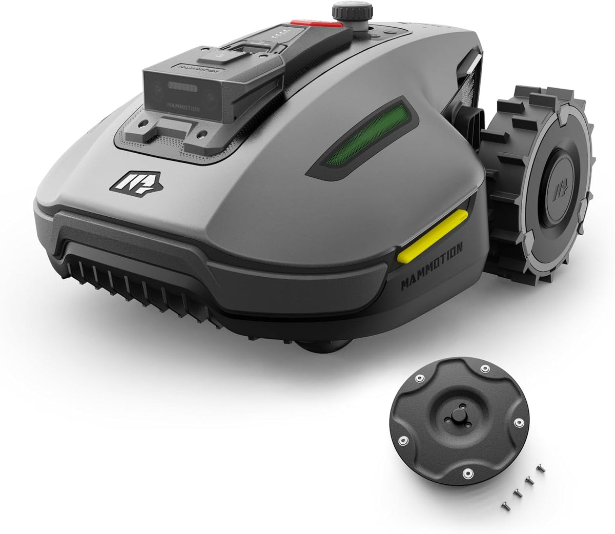 MAMMOTION YUKA Mini 700 Robot Tondeuse sans Fil Périphérique, NetRTK+Vision, Aucune Antenne RTK Requise, Jusqu'à 700 m², Pente à 50%, Cartographie Automatique, avec Module 4G