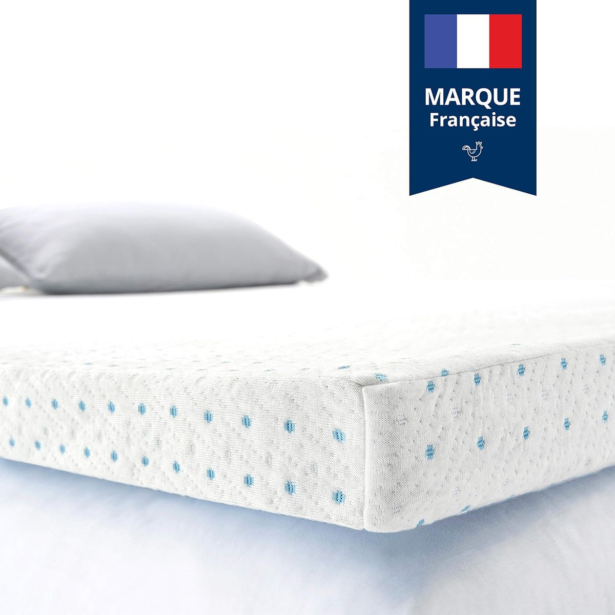 ViscoSoft - Surmatelas 160 x 200 Gel, Surmatelas Rafraichissant Memoire de Forme 5cm, Effet Frais et Relaxant, Housse Bambou Lavable Amovible, Surmatelas Gel Confort Moelleux (160 x 200 x 5 cm)(180 x 200 cm)