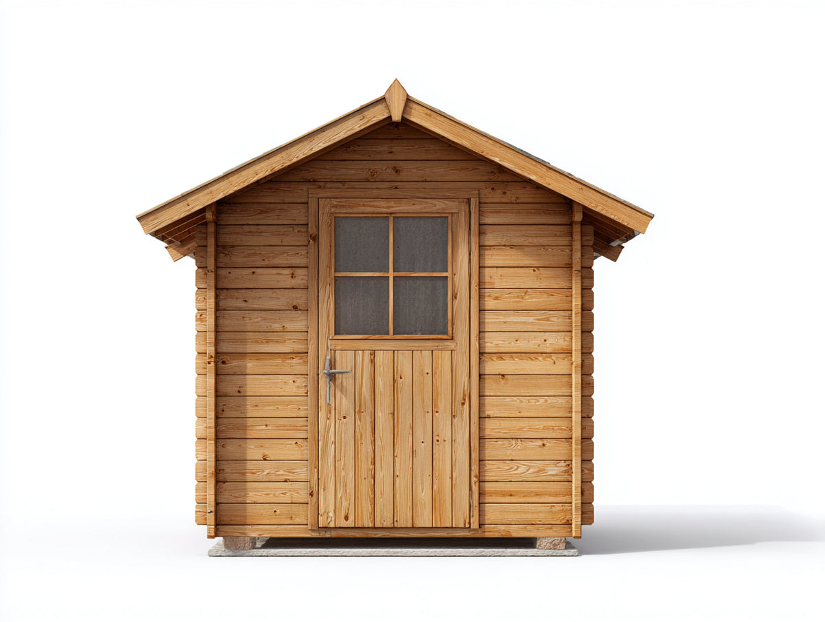 Abri de jardin bois 260x200x240 cm - naturel - design rustique pour extérieur