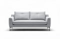 Canapé en tissu gris clair avec pieds en métal 200 x 90 x 80cm
