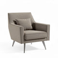 Fauteuil en tissu beige avec coussin 80 x 80 x 85cm pour salon