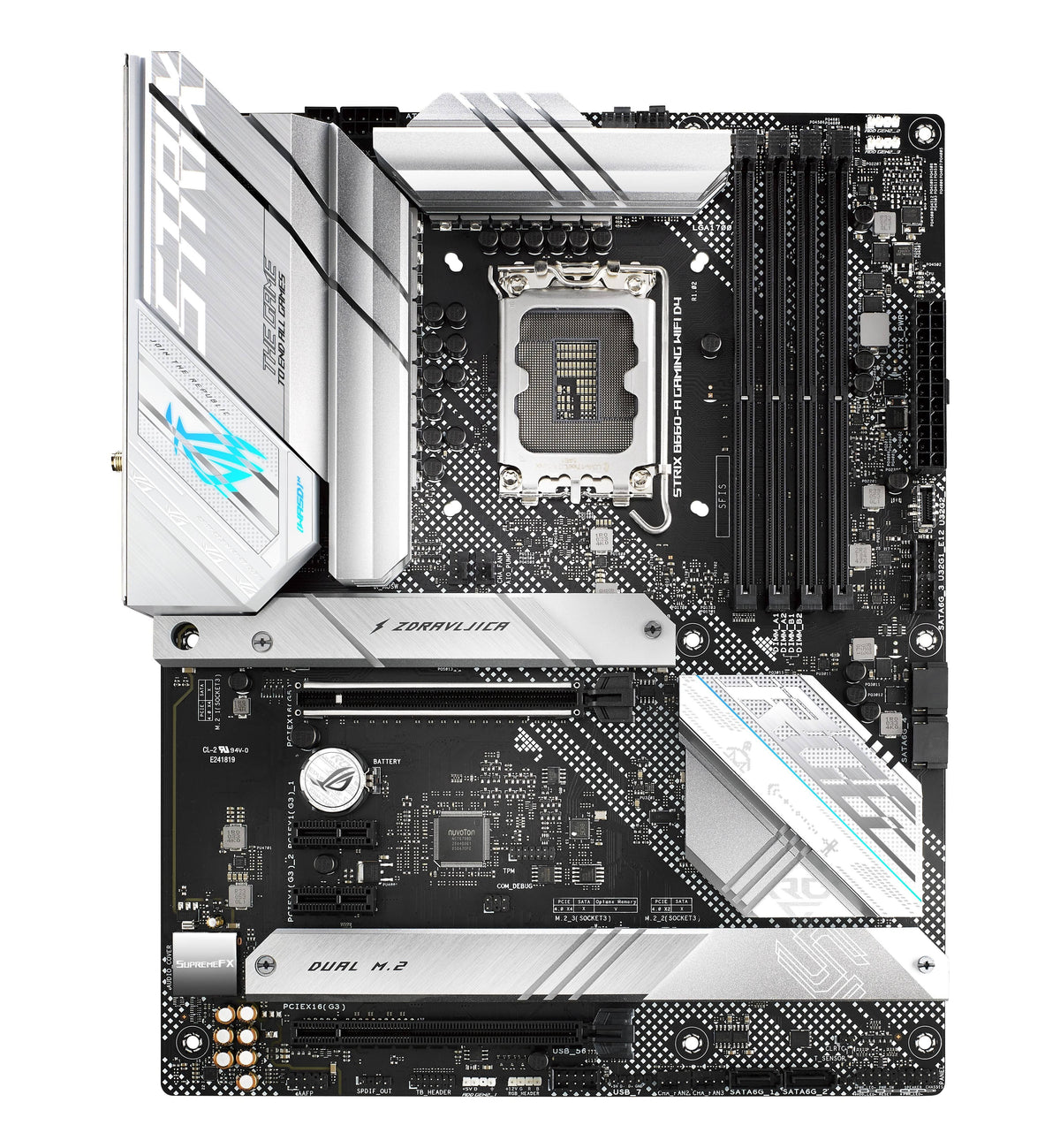ASUS ROG STRIX B660-A GAMING WIFI D4(Argent/Noir)