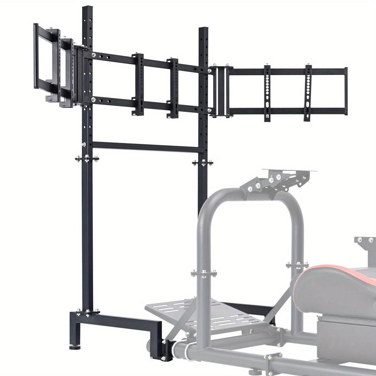 accessoires, Fc 26 jeu, Triple ecran ordinateur portable, Support Triple Écran Minneer pour Simulateur de Course - Support TV Triple Écran Réglable(Noir)