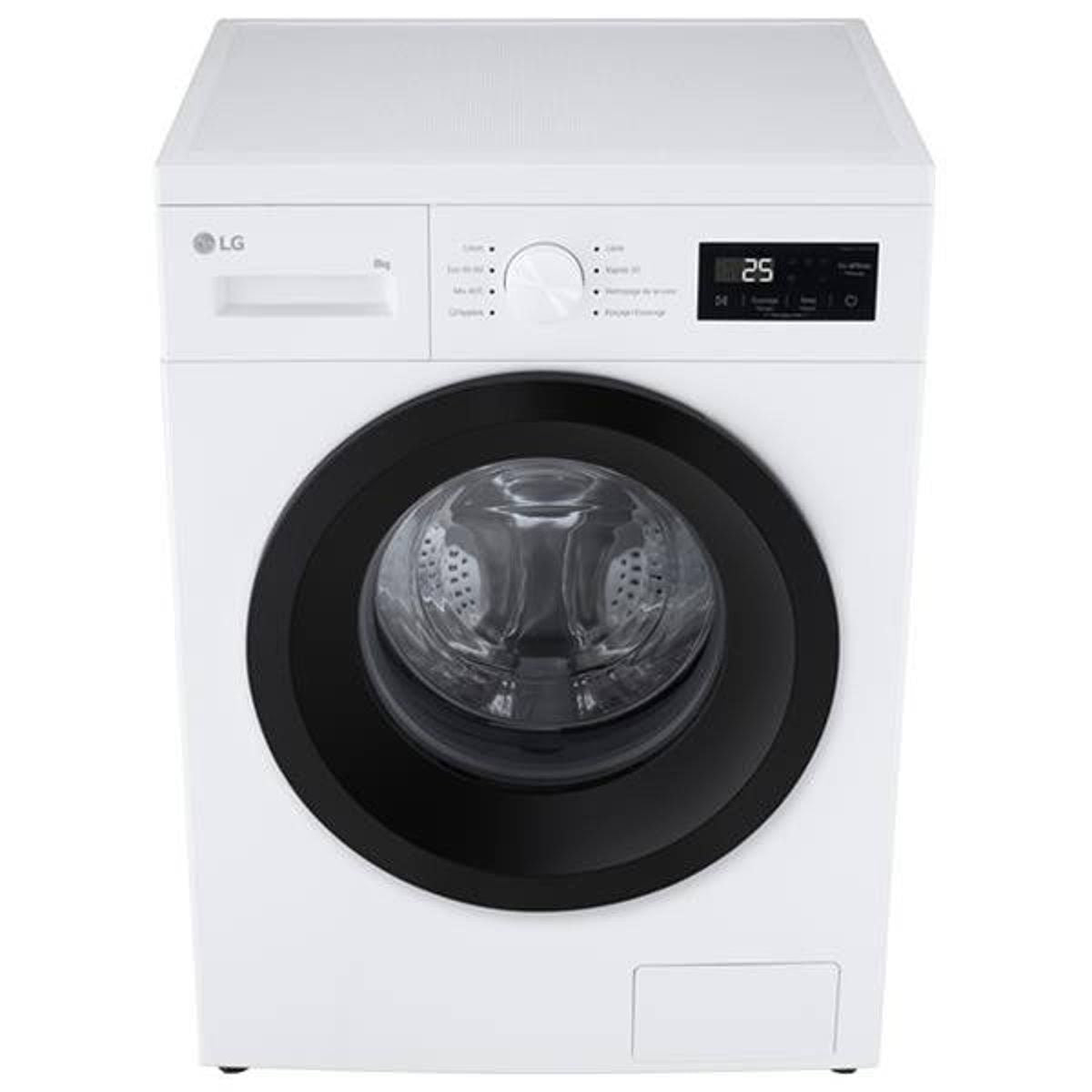LG Lave-linge frontal F84N15WHS(Blanc/Noir)