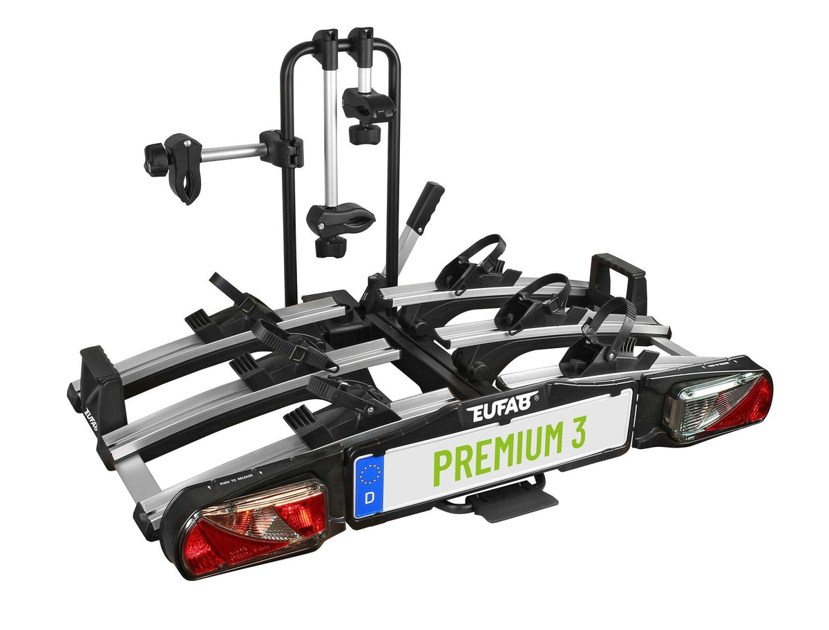Porte-vélos attelage Eufab Premium(Noir/Argent)
