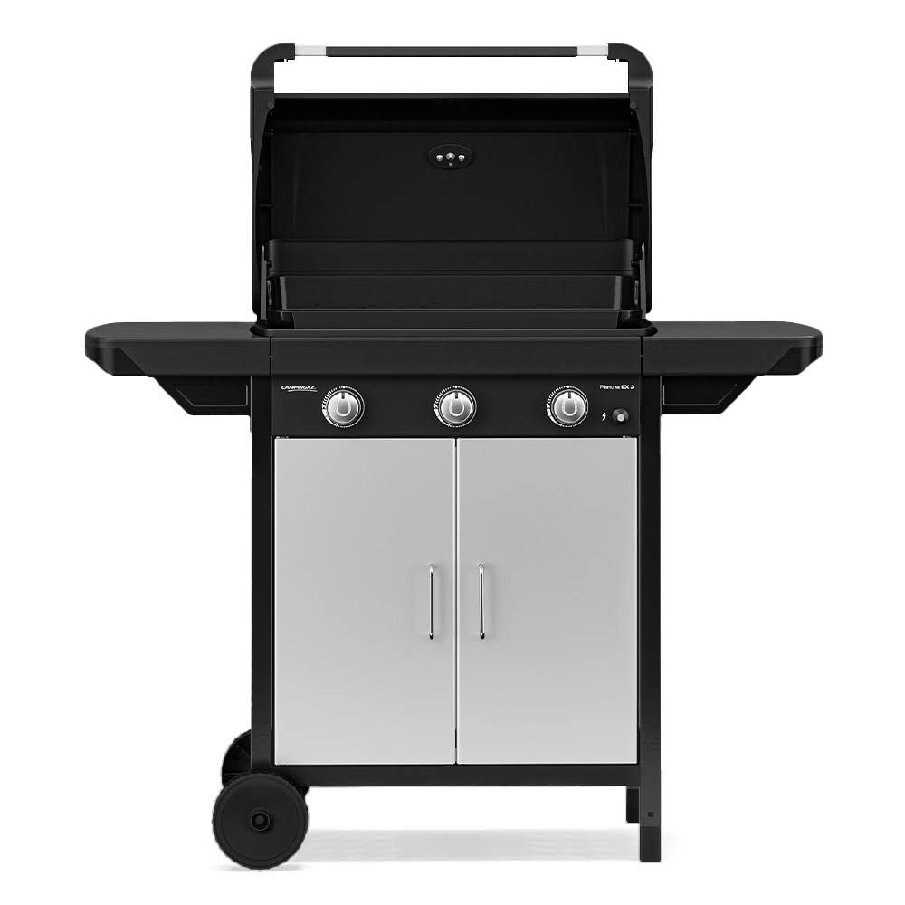 campingaz Plancha gaz EX 3 sur chariot avec couvercle de cuisson(Noir/Gris)