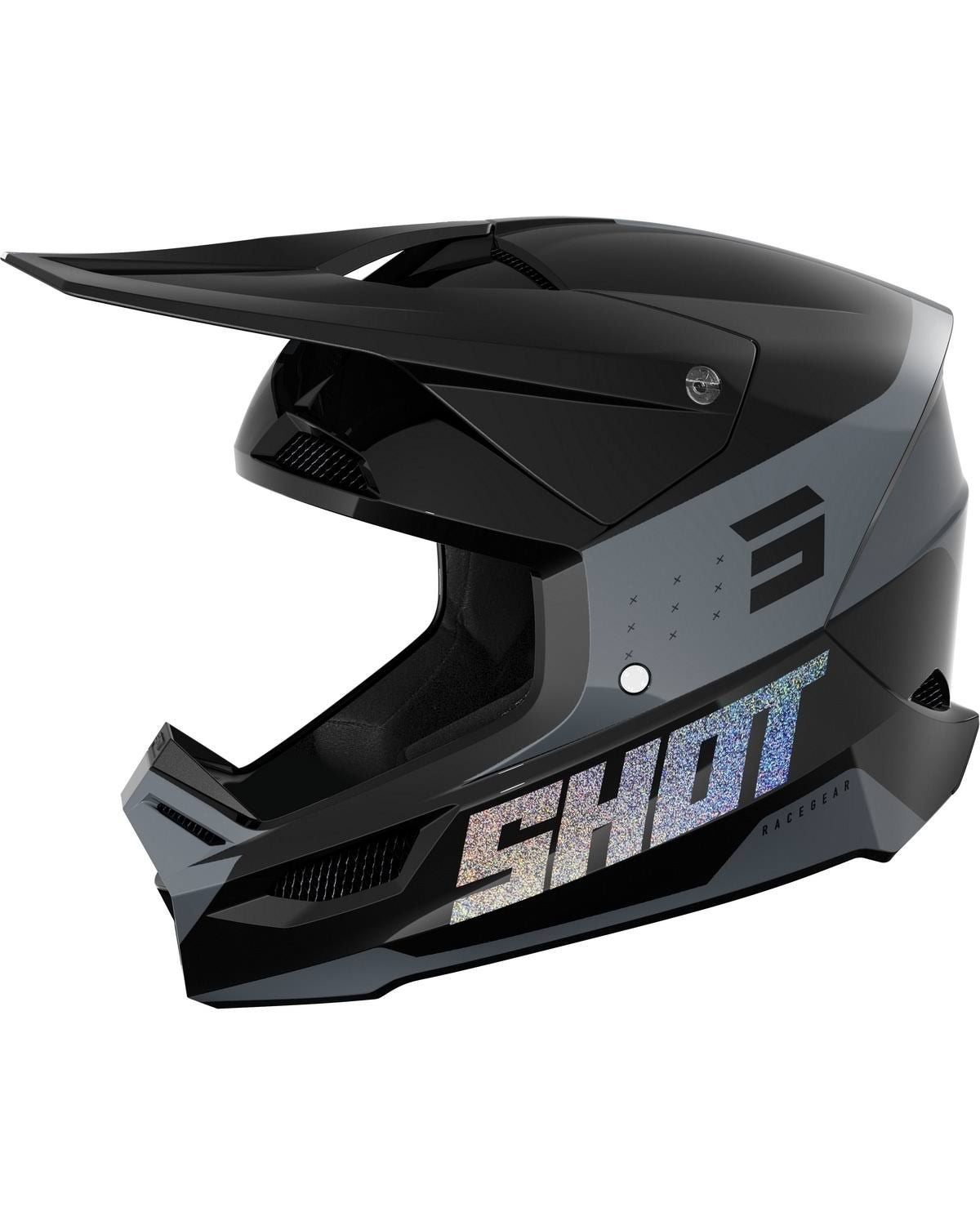 Casque cross Shot Furious League(Noir/Gris)