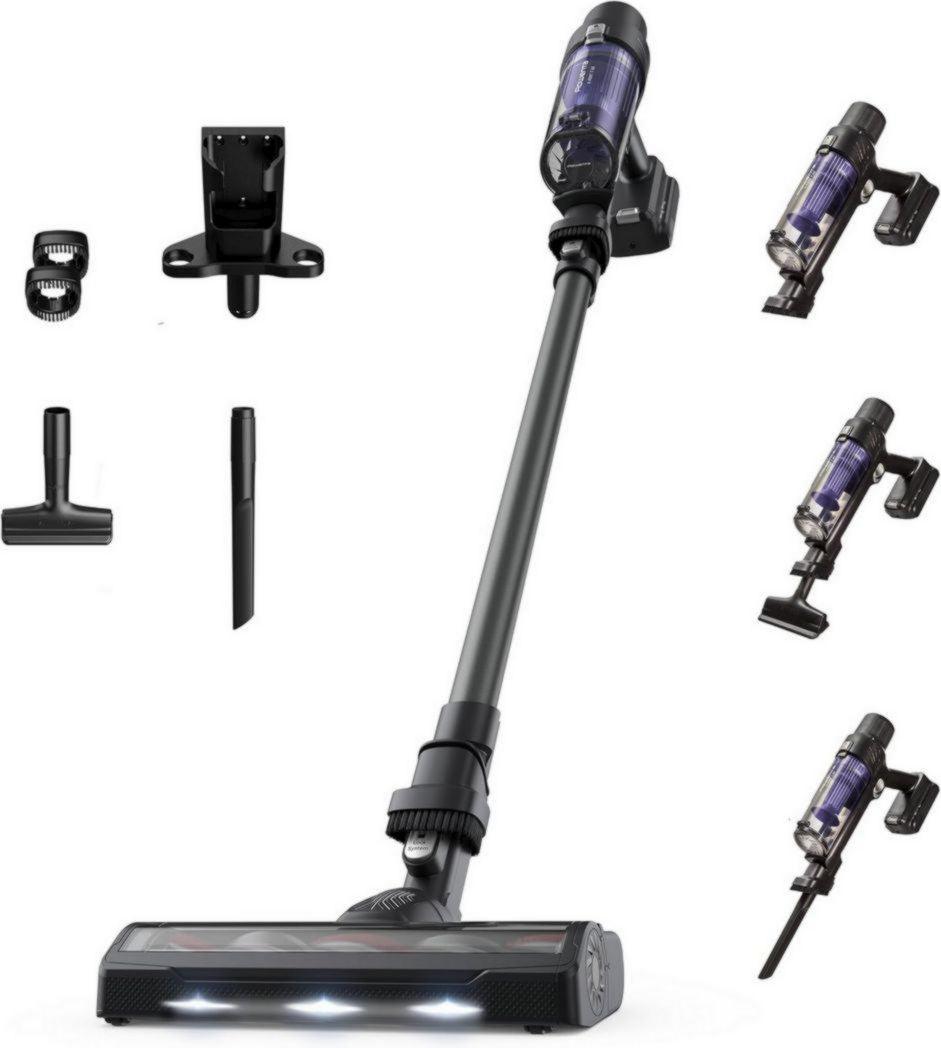Aspirateur balai sans fil Rowenta X-Pert 7.60, ultra léger, puissant 140 W, polyvalent, autonomie 45 min, efficace sur tous types de sols RH6A33WO, noir